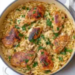 One Pot Garlic Butter Chicken Orzo