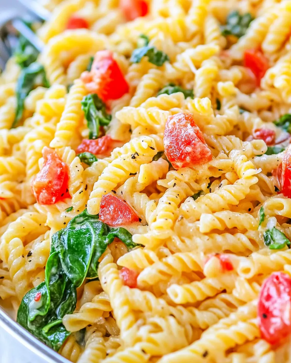 One Pot Pasta with Spinach