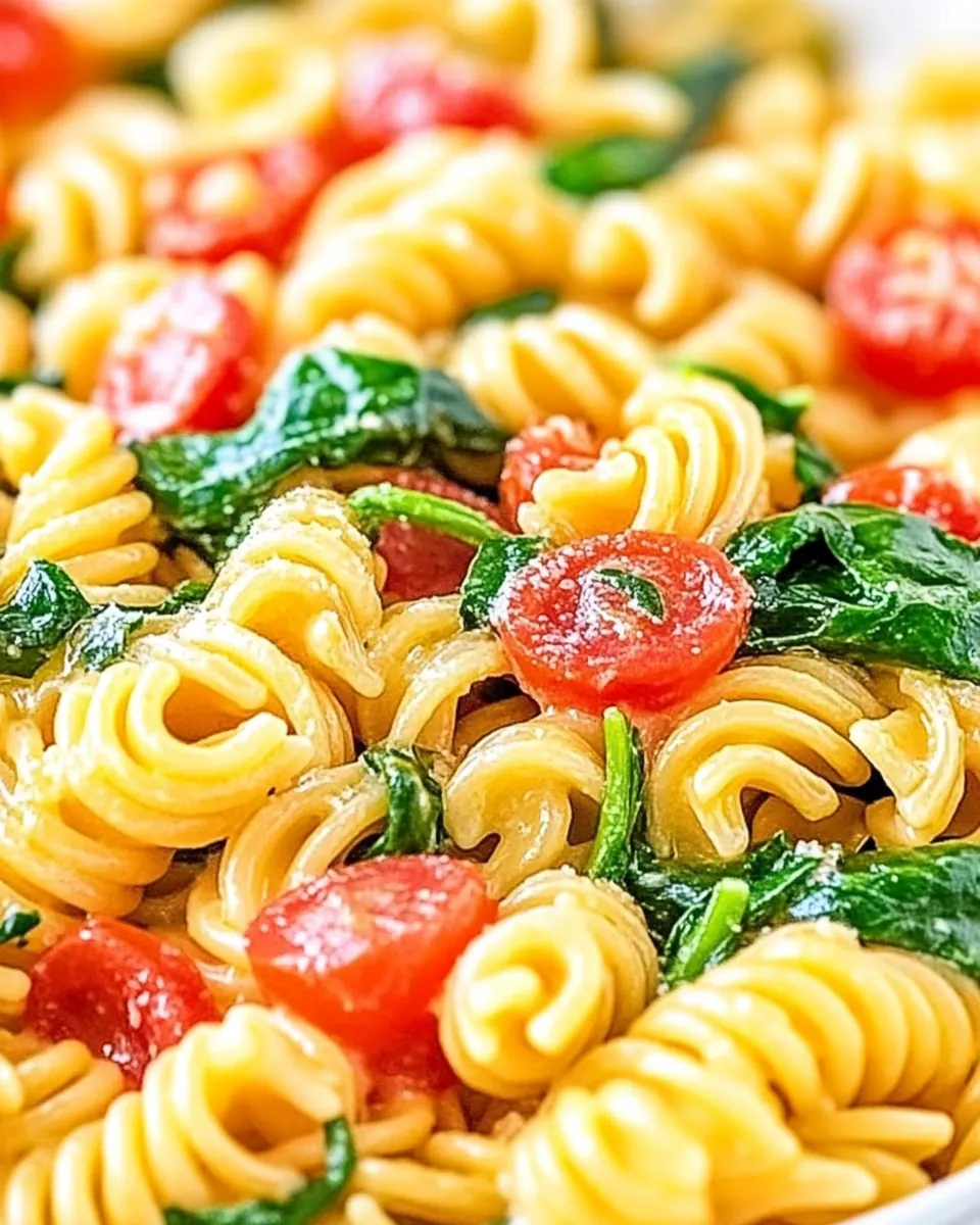 One Pot Pasta with Spinach