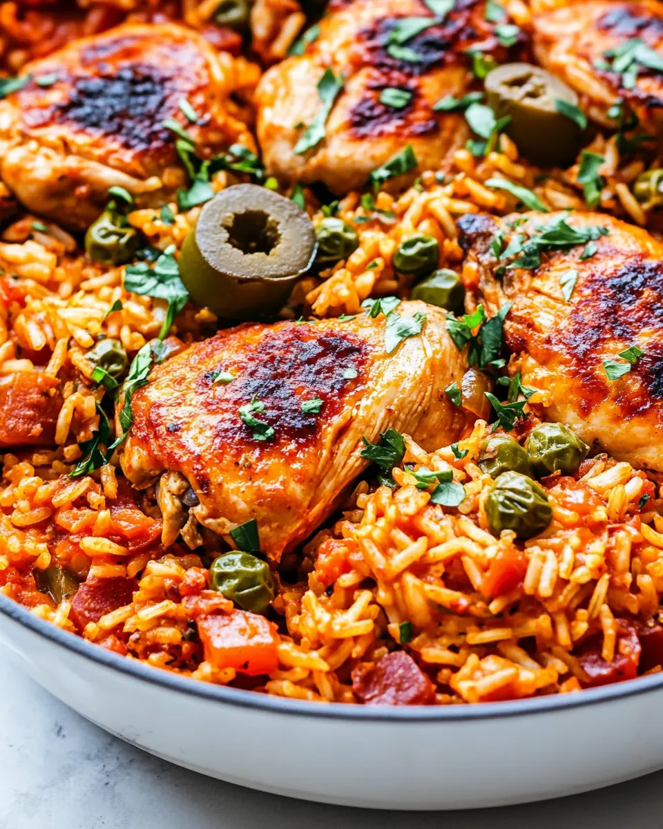 One Pot Spanish Chicken and Rice