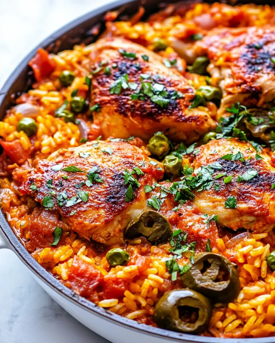 One Pot Spanish Chicken and Rice