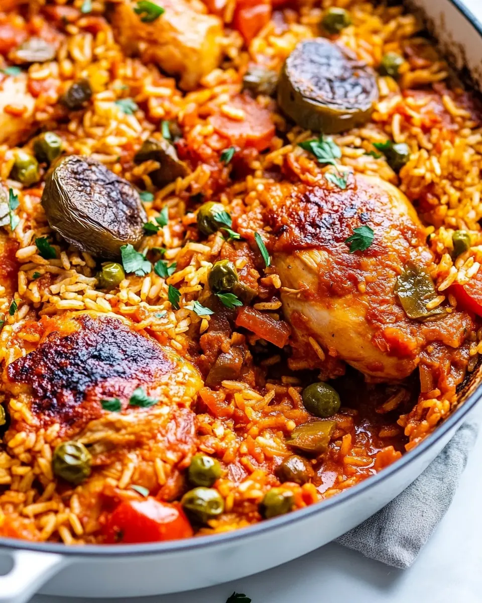 One Pot Spanish Chicken and Rice
