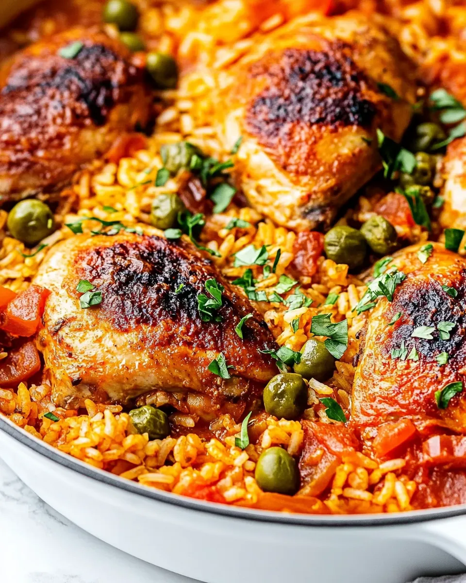 One Pot Spanish Chicken and Rice