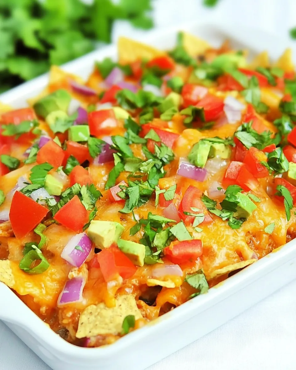 One Skillet Cheesy Chicken Nacho Supreme