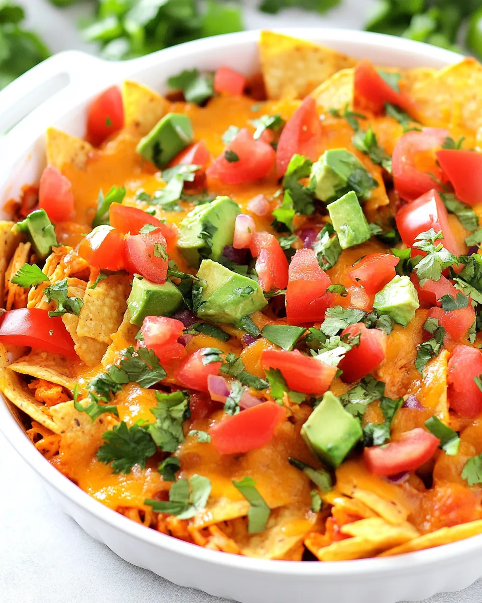 One Skillet Cheesy Chicken Nacho Supreme