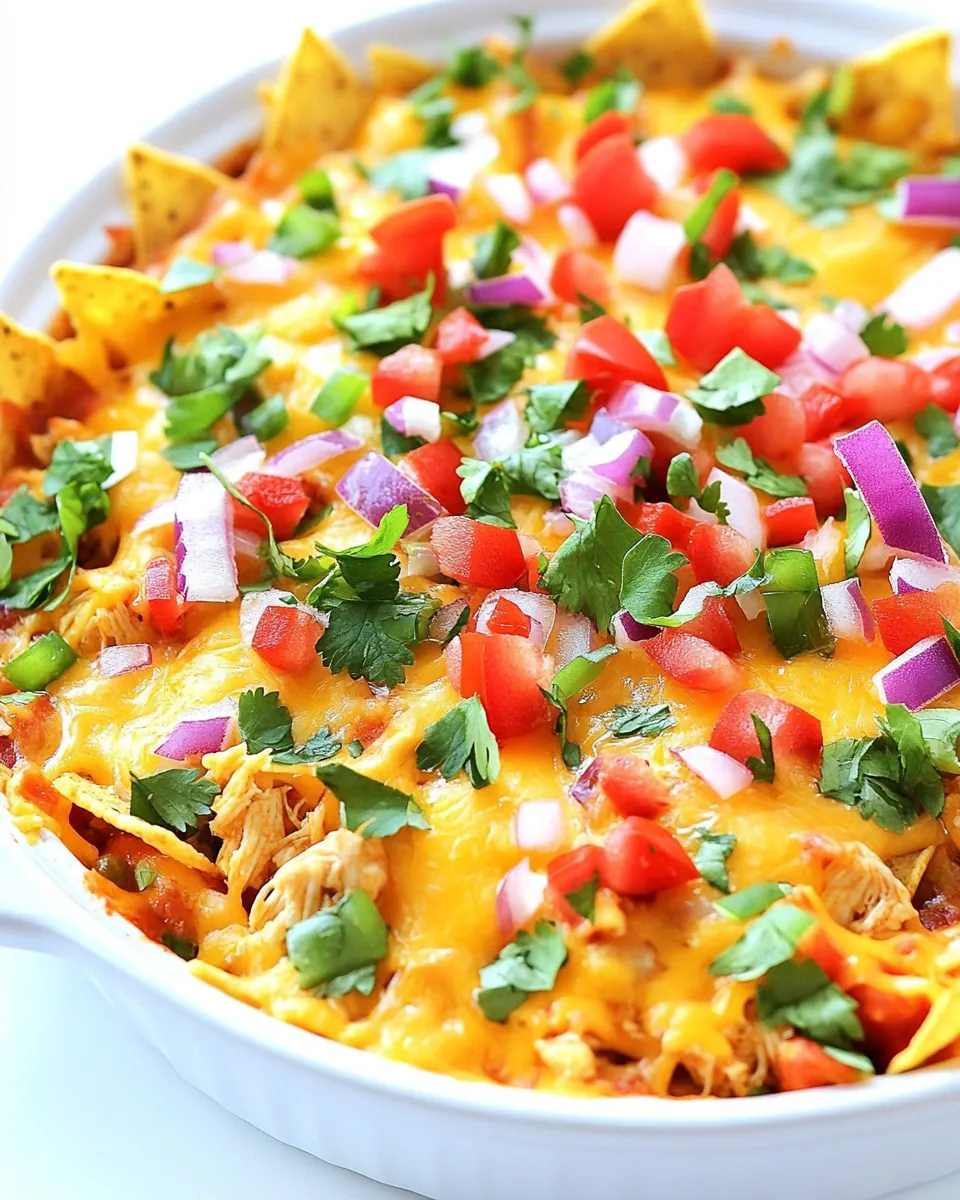 One Skillet Cheesy Chicken Nacho Supreme