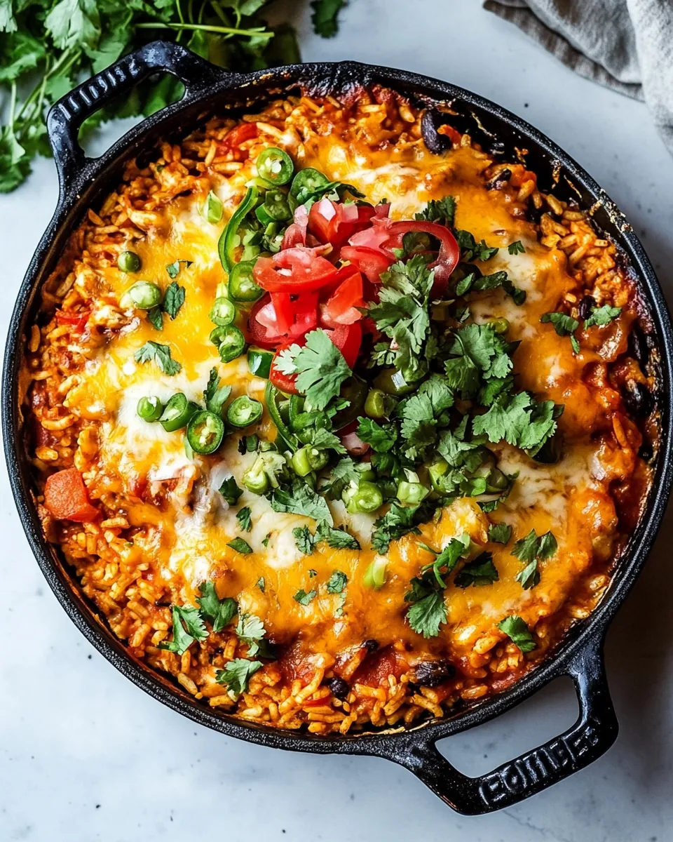 Cheesy Salsa Chicken Rice Bake