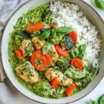 One Skillet Chicken Green Curry with Rice