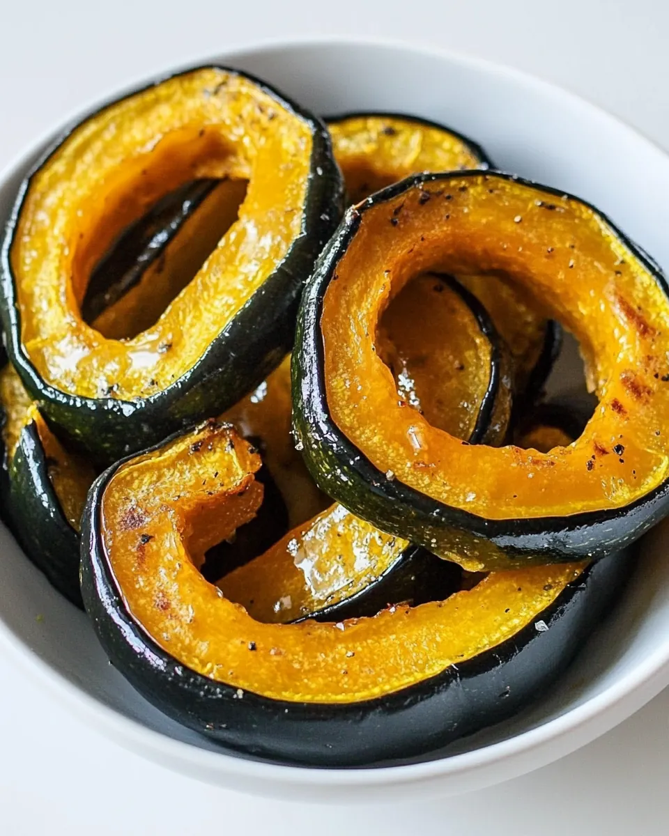 Orange Glazed Acorn Squash Rings