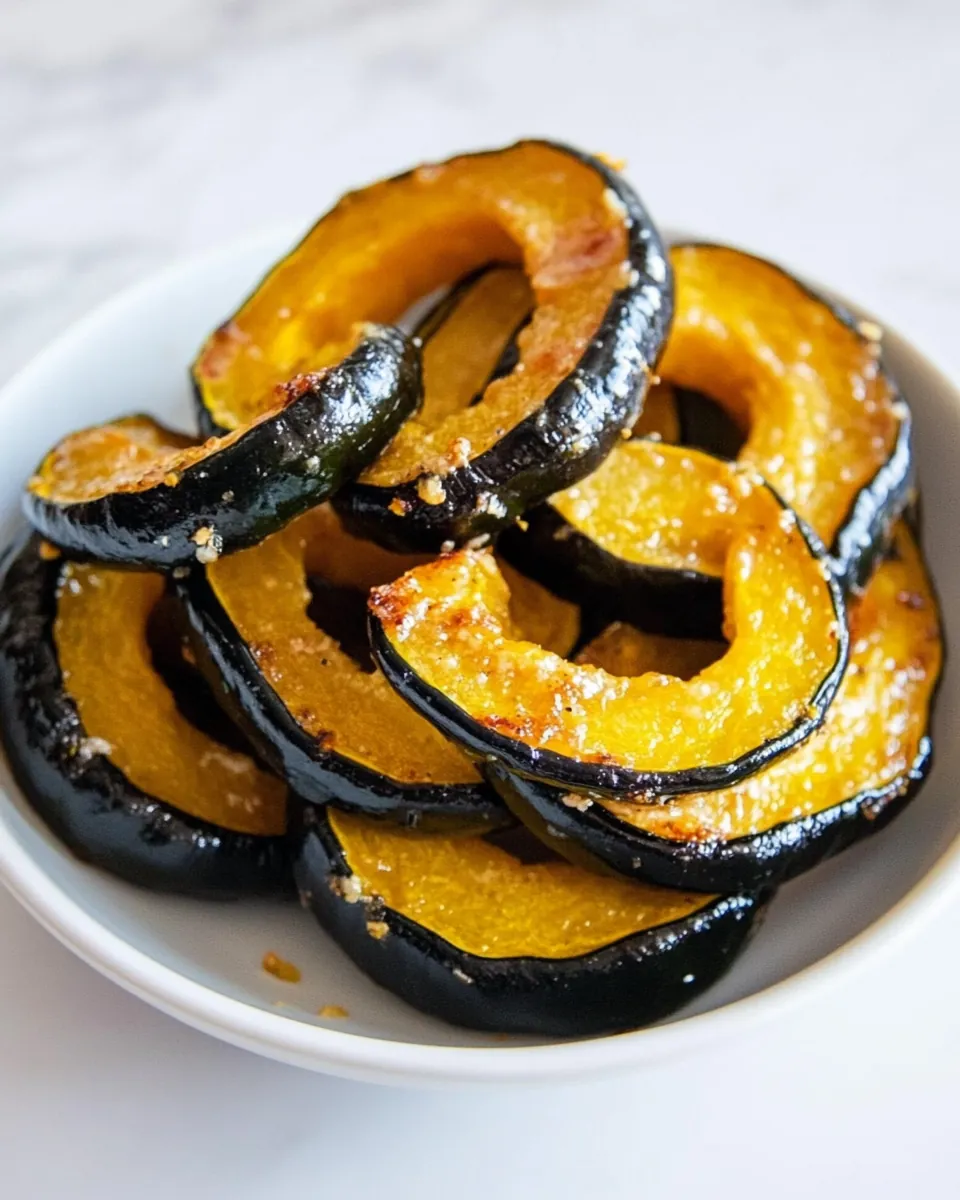 Orange Glazed Acorn Squash Rings