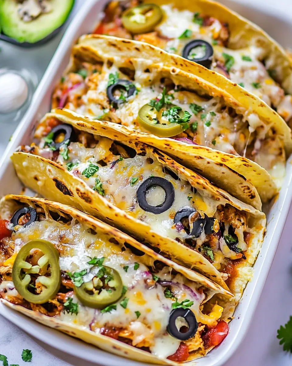 Oven Baked Barbecue Chicken Pizza Tacos