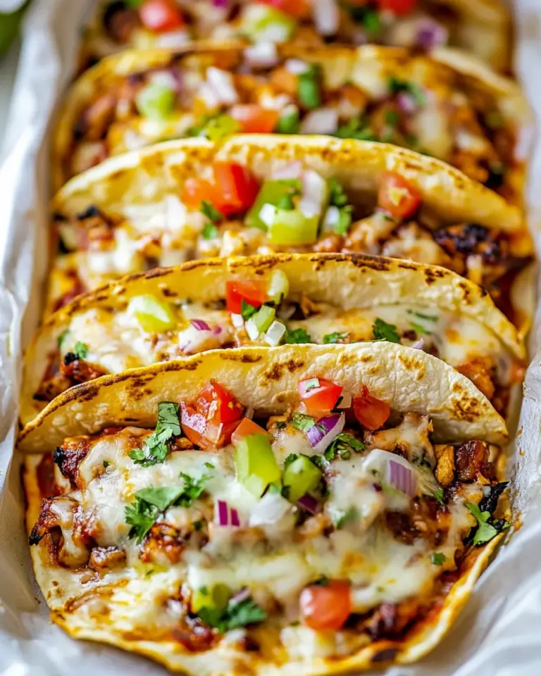 Oven Baked Barbecue Chicken Pizza Tacos