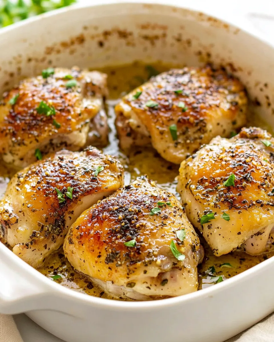 Oven Baked Chicken Thighs