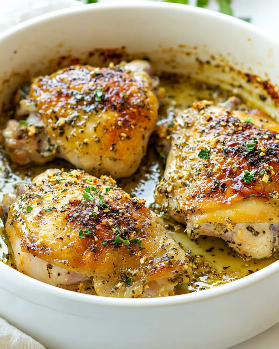 Oven Baked Chicken Thighs