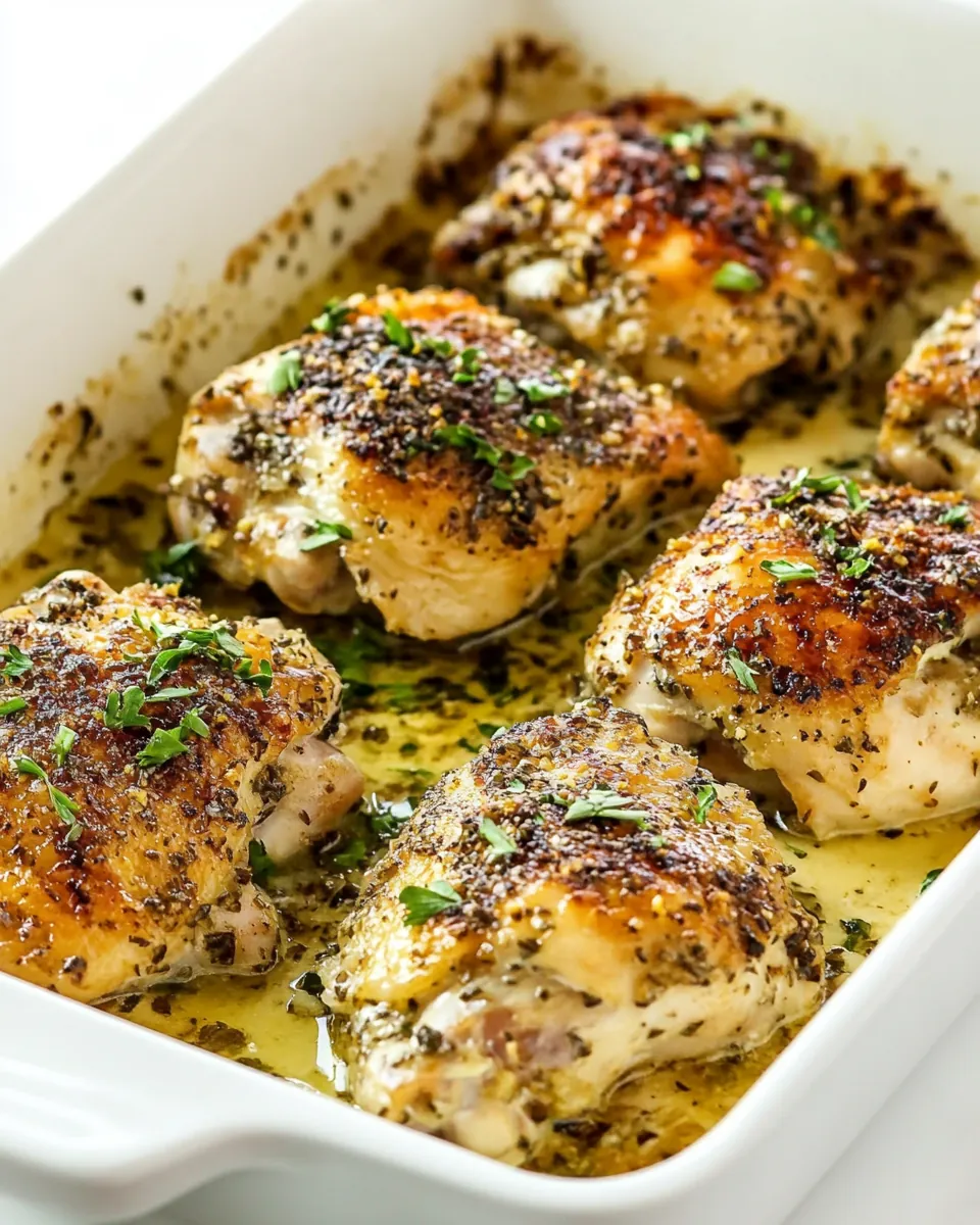 Oven Baked Chicken Thighs