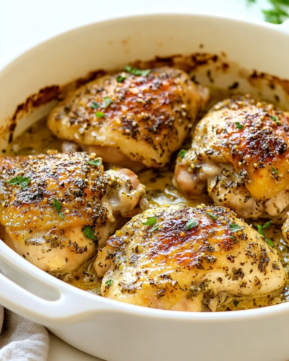 Oven Baked Chicken Thighs