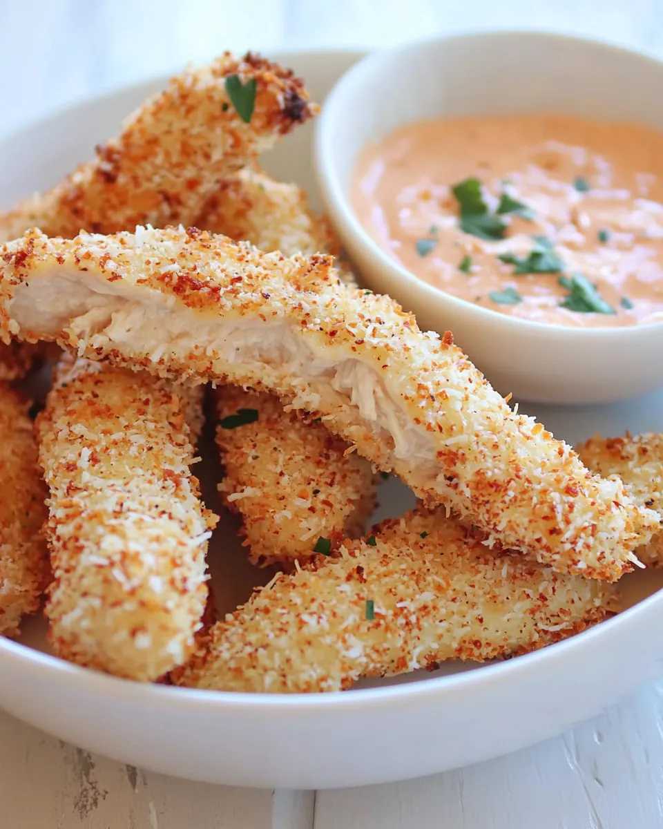 Oven Baked Coconut Chicken Strips