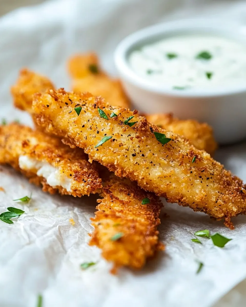 Oven Baked Crispy Black Pepper Chicken Tenders