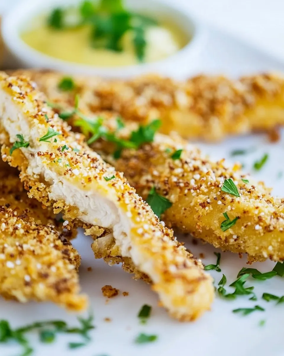 Oven Baked Crispy Pretzel Coated Chicken Fingers