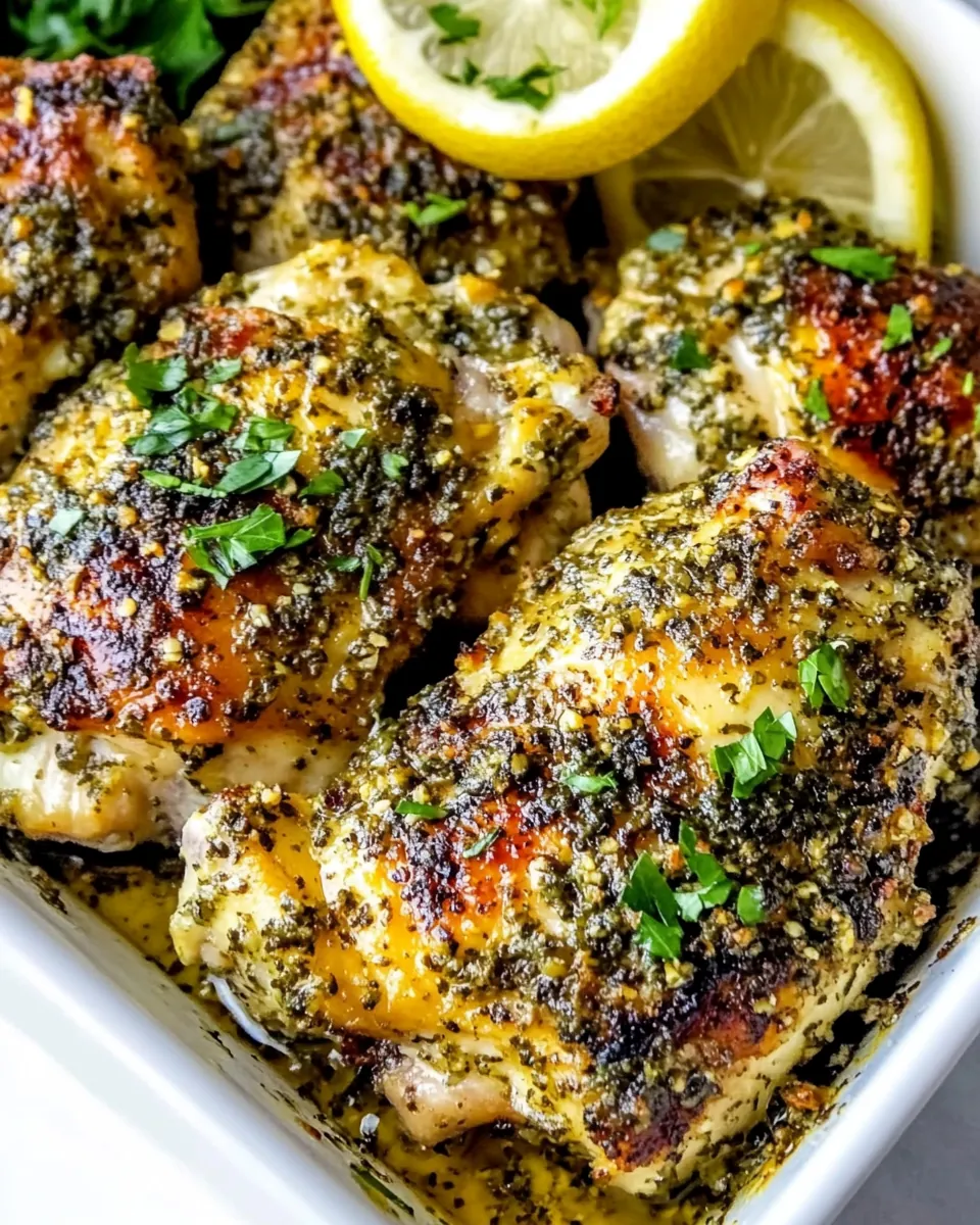 Oven Baked Greek Chicken Thighs