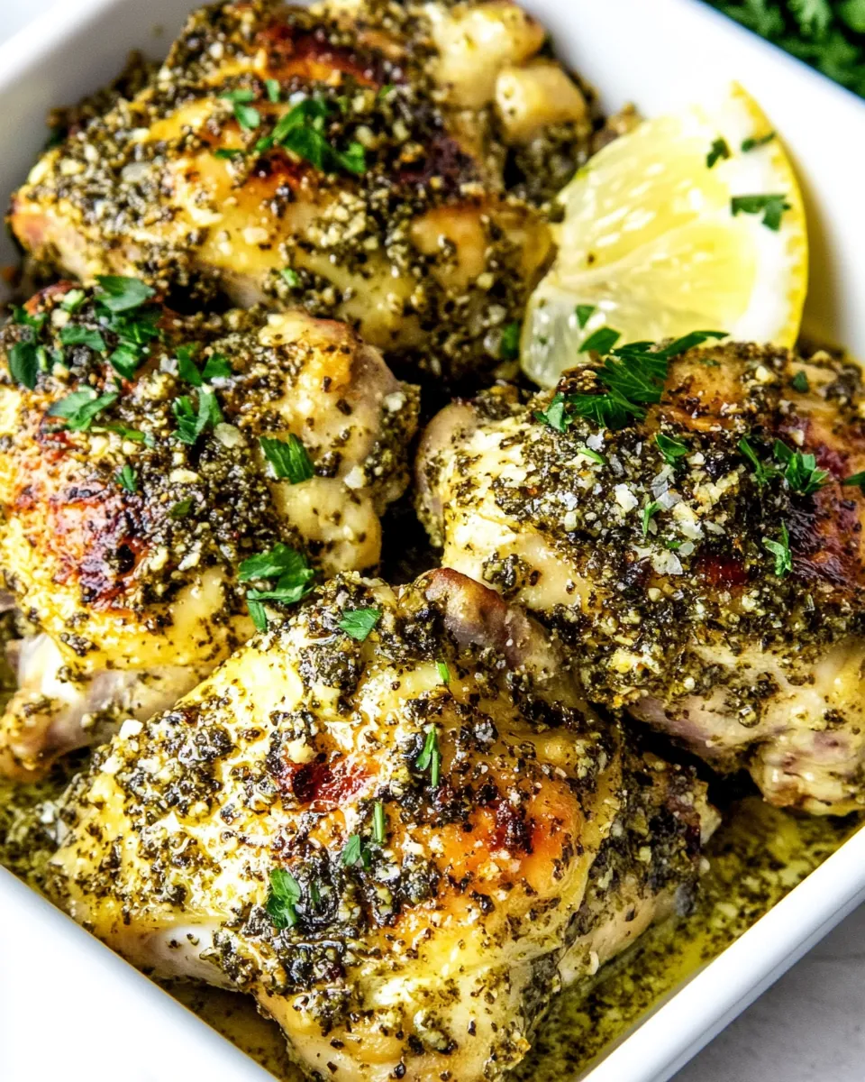 Oven Baked Greek Chicken Thighs