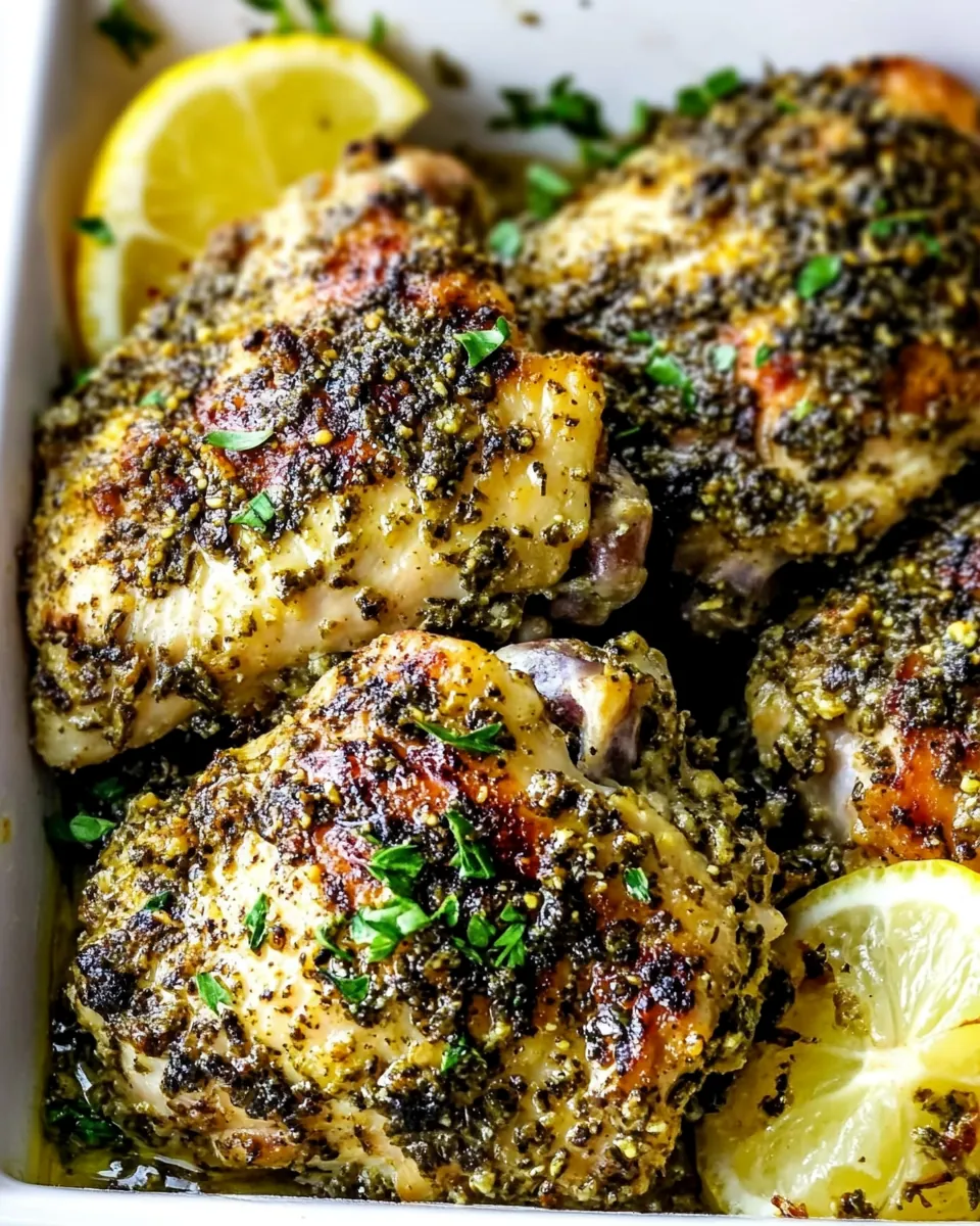 Oven Baked Greek Chicken Thighs