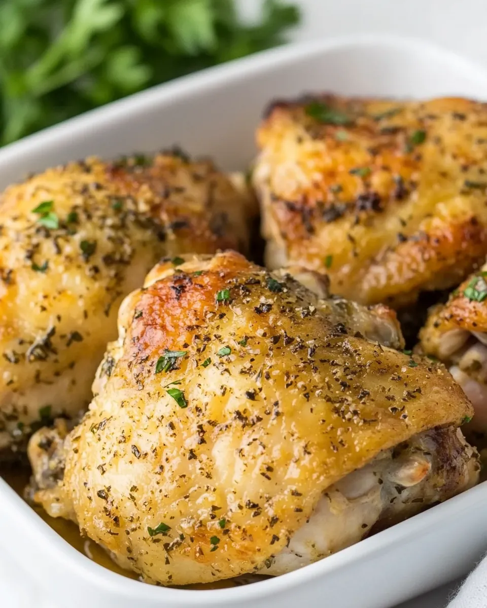 Oven Baked Ranch Chicken Thighs