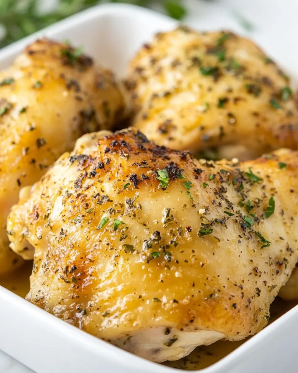 Oven Baked Ranch Chicken Thighs