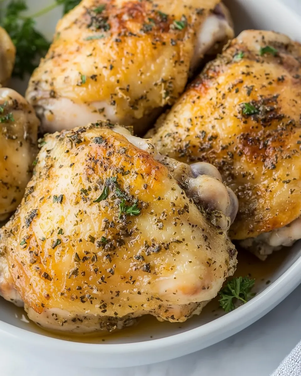 Oven Baked Ranch Chicken Thighs