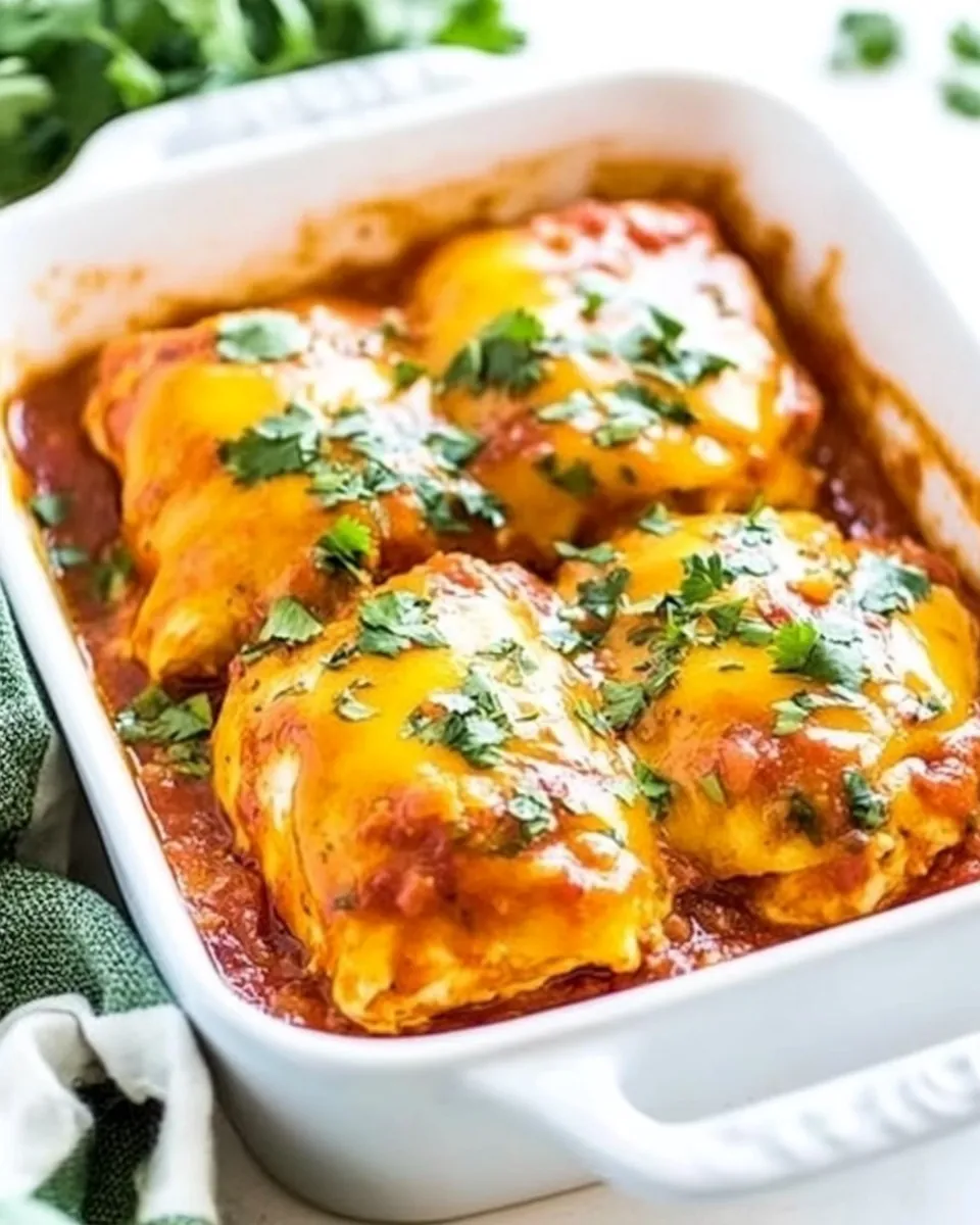 Oven Baked Salsa Chicken