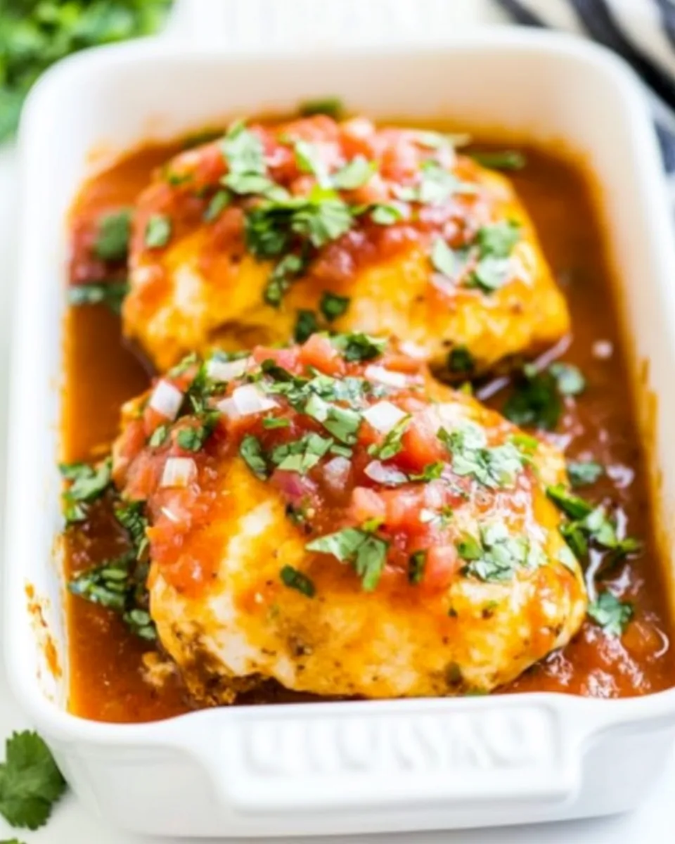 Oven Baked Salsa Chicken