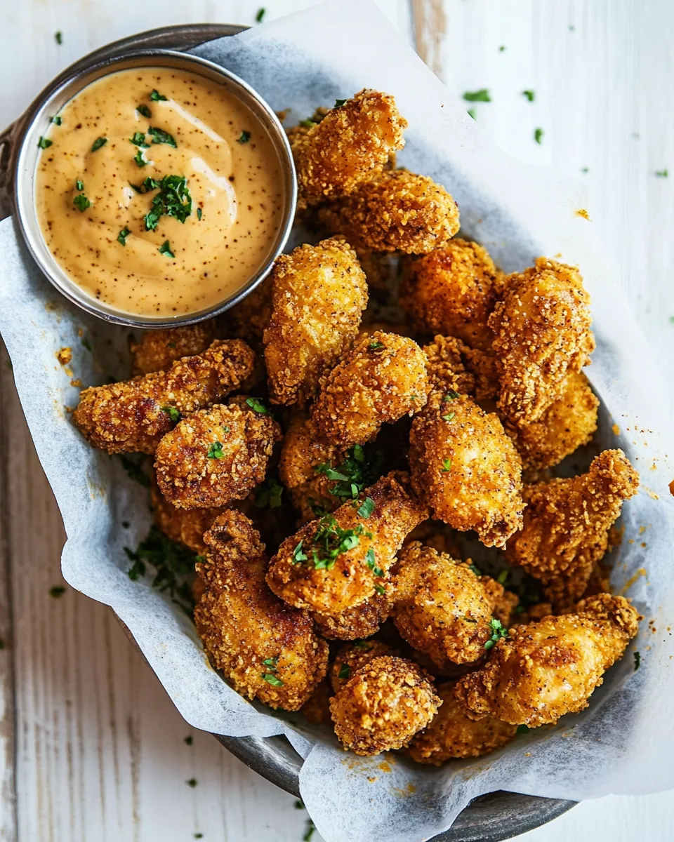 Oven Fried Cajun Popcorn Chicken