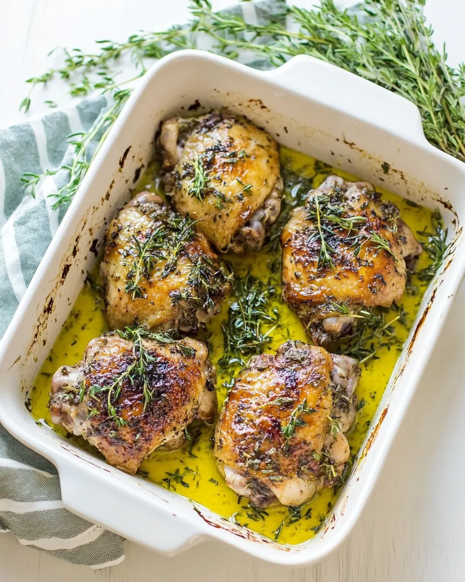 Oven Roasted Chicken Thighs