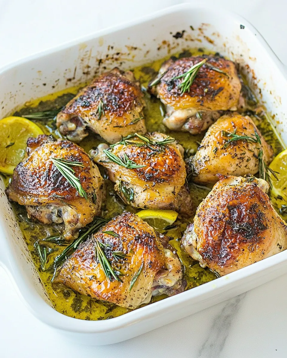 Oven Roasted Chicken Thighs
