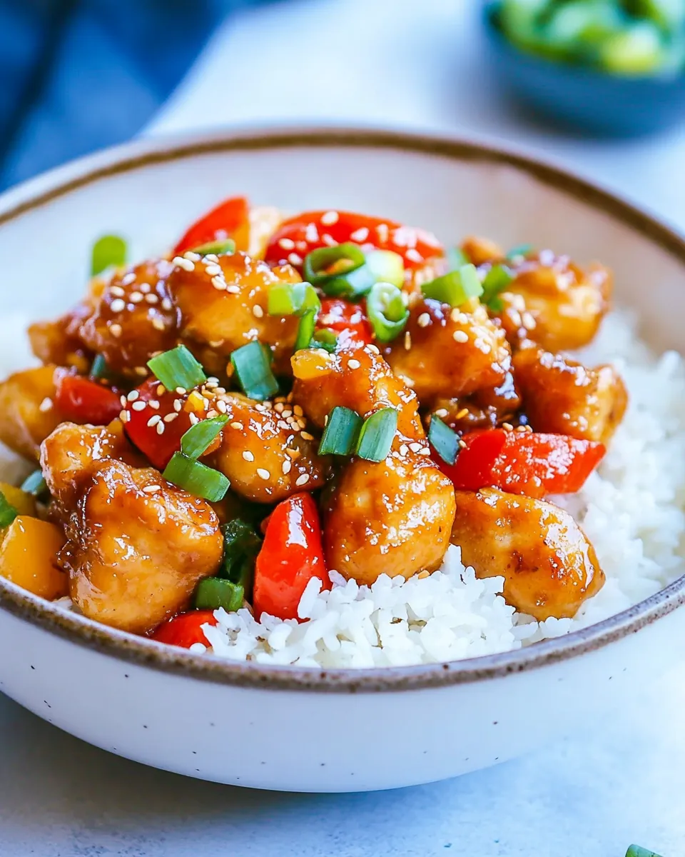 Paleo Gluten Free Healthy Sweet and Sour Chicken