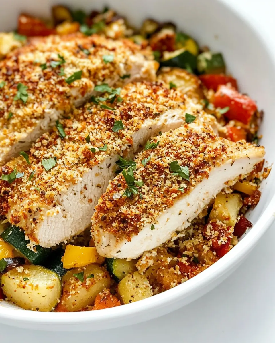 Parmesan Chicken Veggie Bake