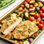Parmesan Crusted Chicken Sheet Pan Dinner