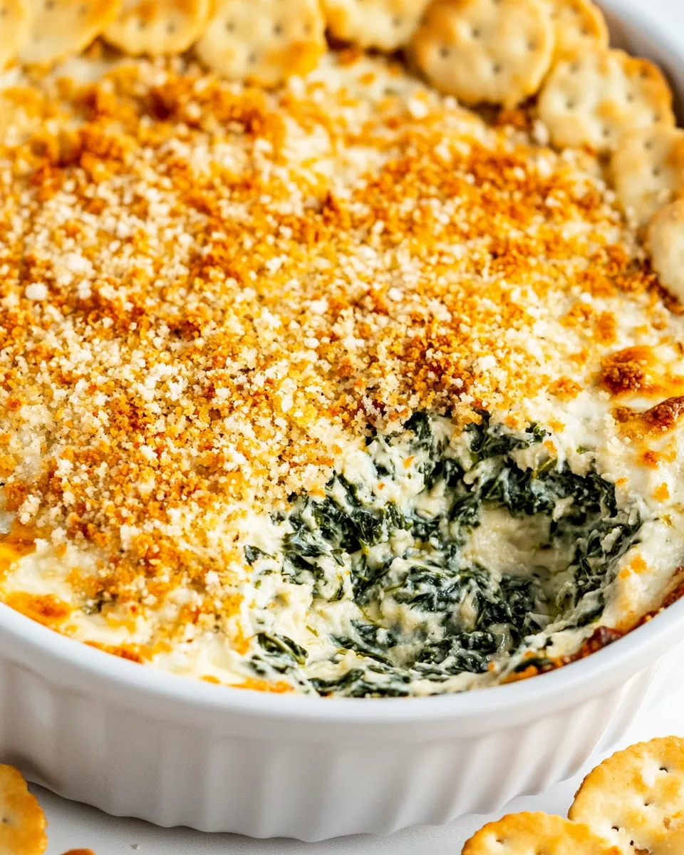Parmesan Crusted Spinach Dip