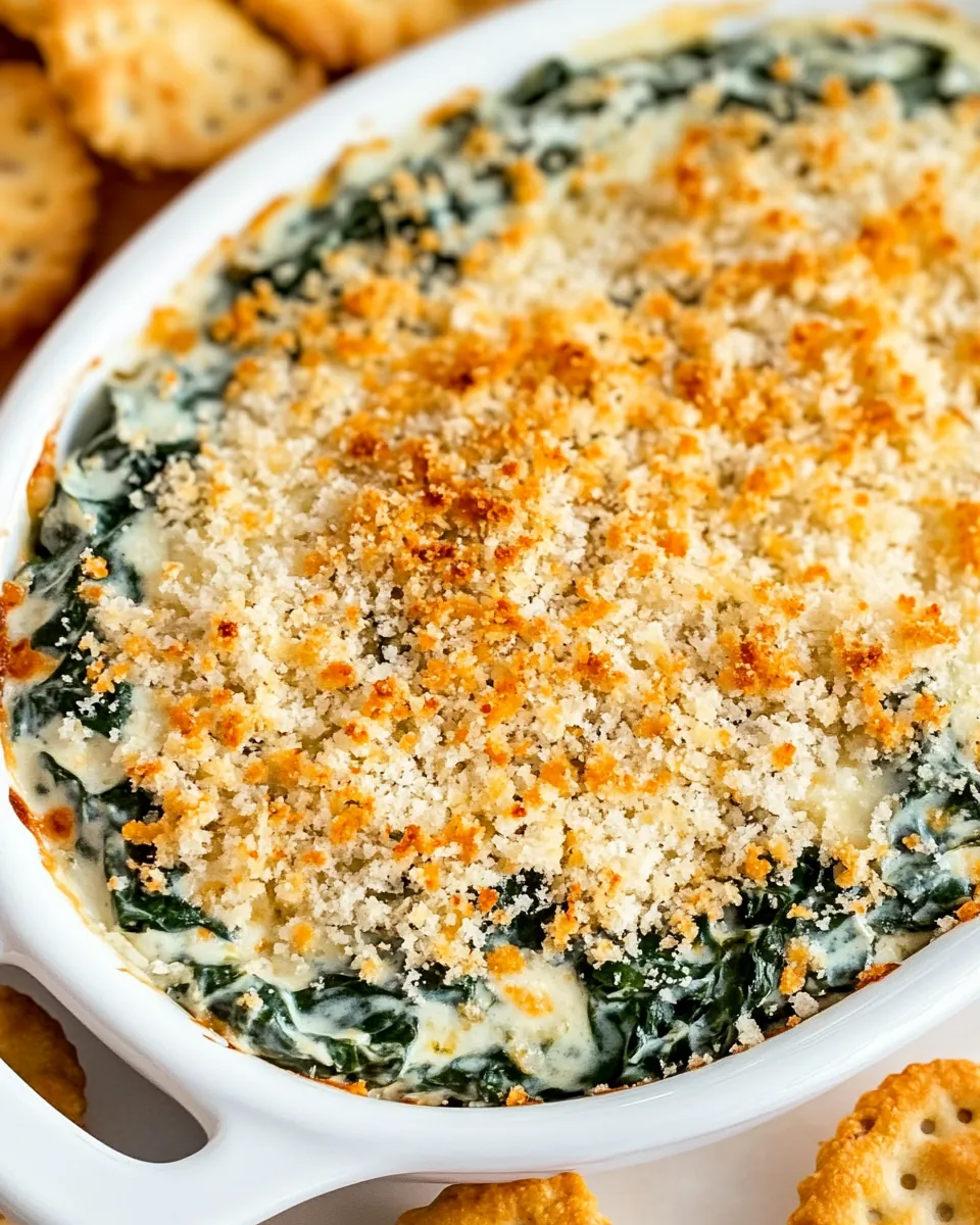 Parmesan Crusted Spinach Dip