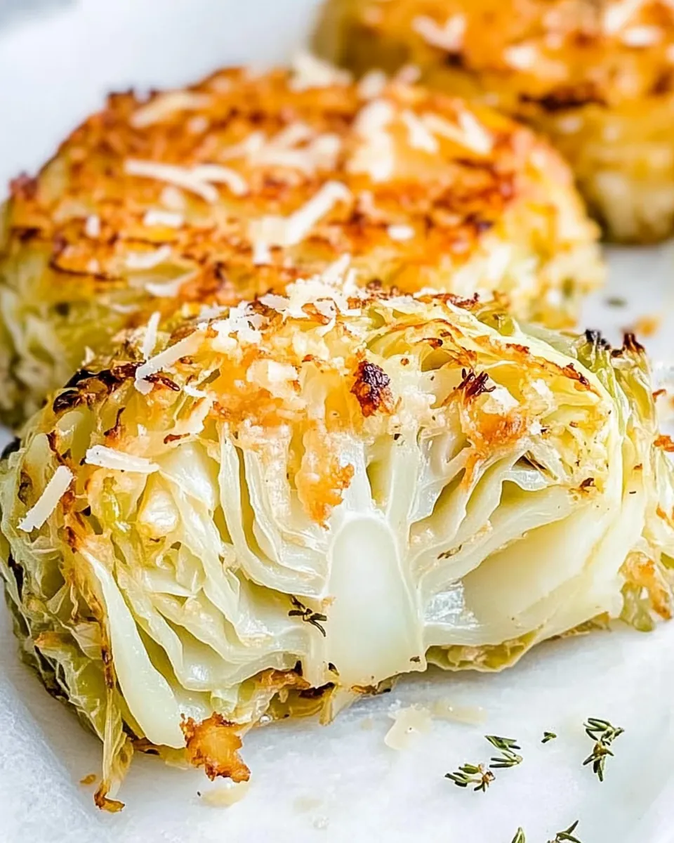 Parmesan Roasted Cabbage Steaks