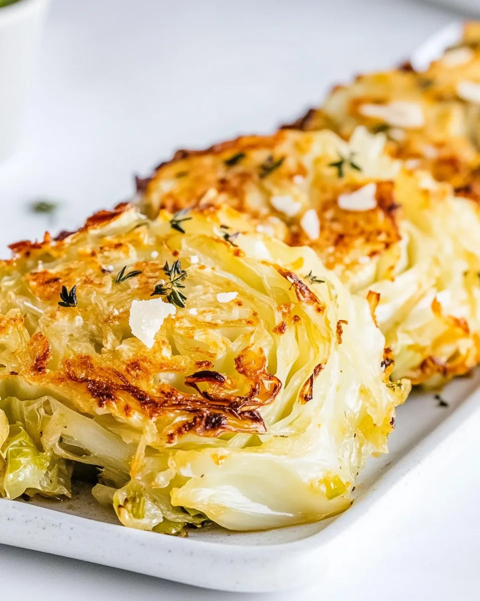 Parmesan Roasted Cabbage Steaks