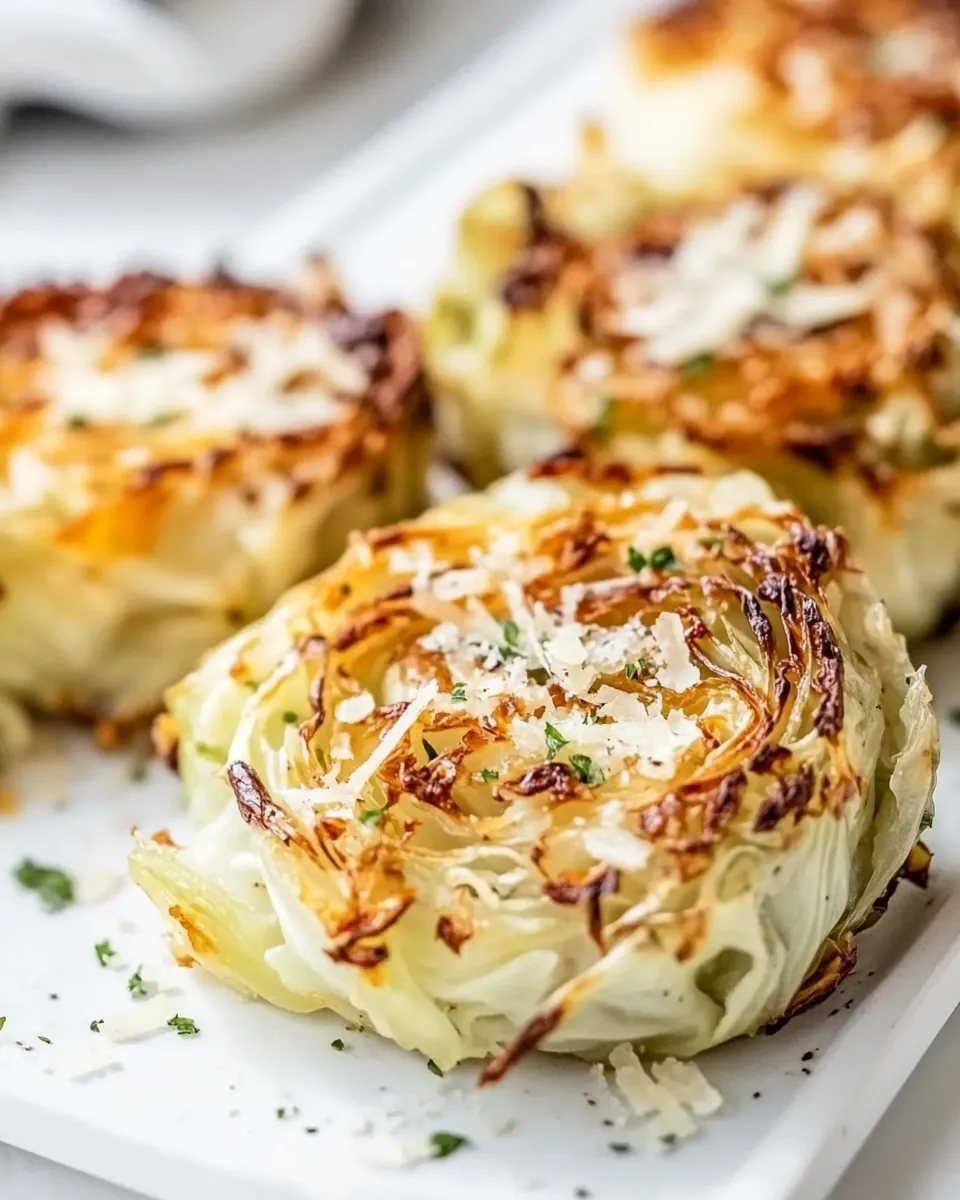 Parmesan Roasted Cabbage Steaks