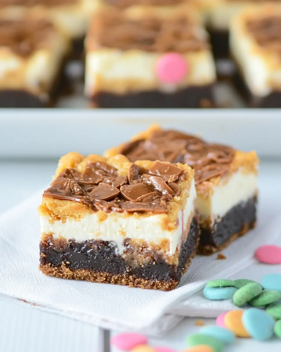 Peanut Butter Cookie Cheesecake Bars