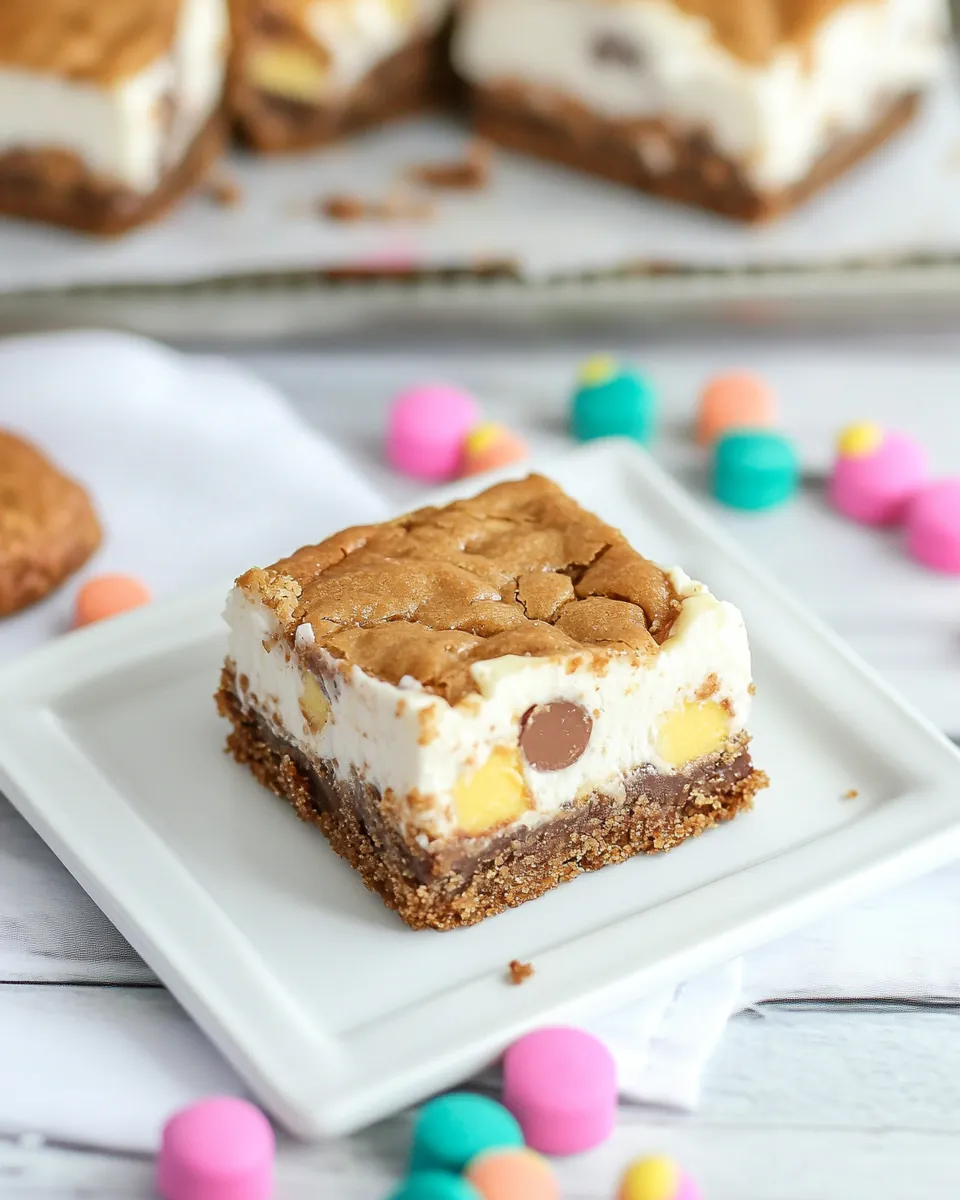 Peanut Butter Cookie Cheesecake Bars