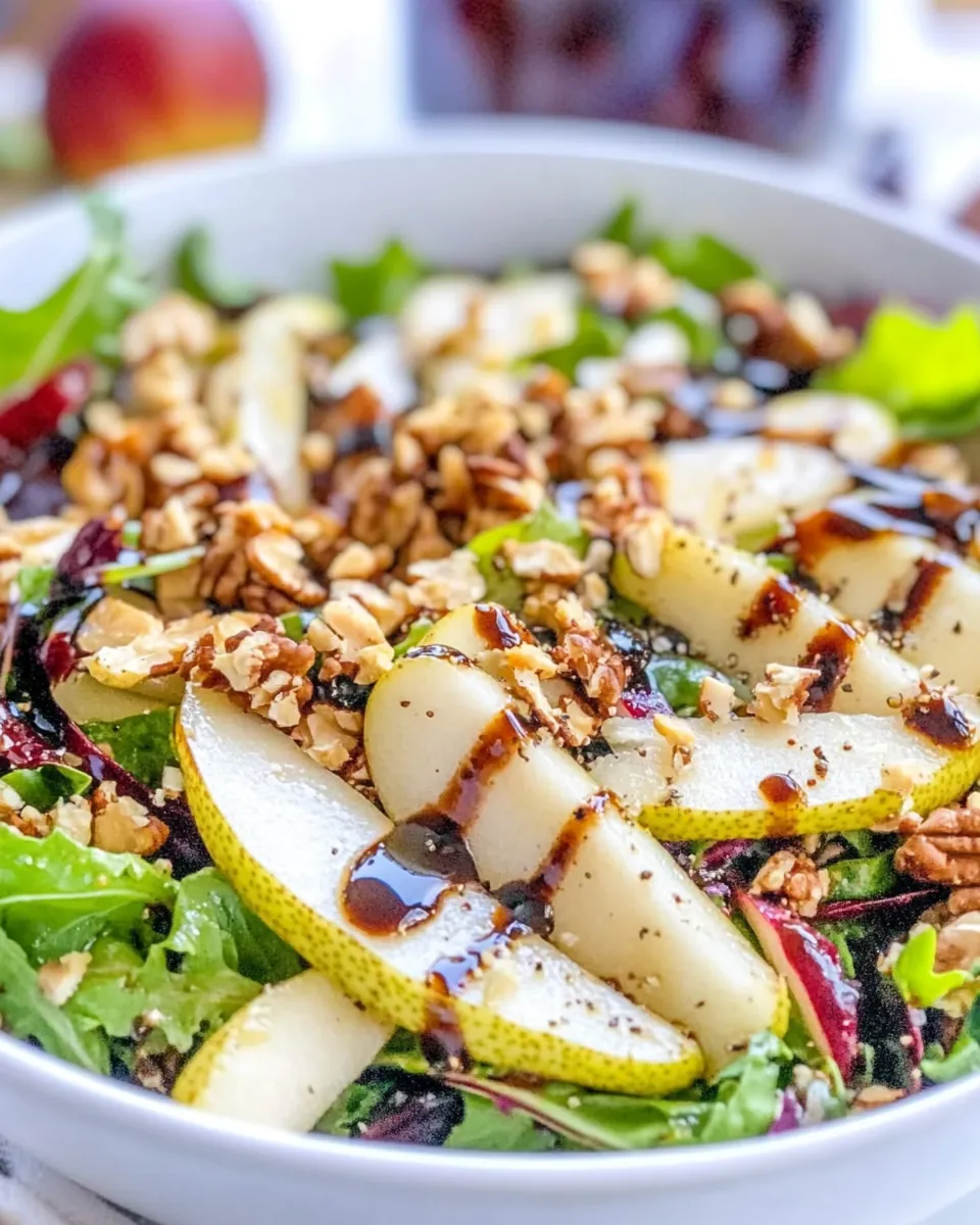 Pear Salad With Balsamic Dressing