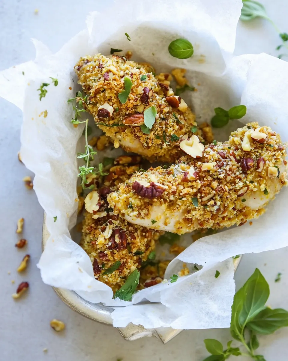 Pecan Crusted Baked Chicken Tenders