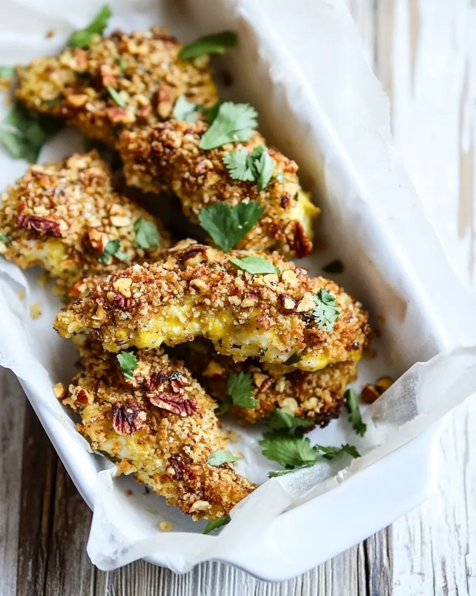 Pecan Crusted Baked Chicken Tenders