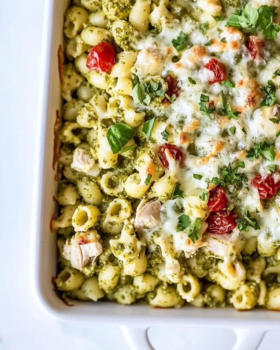 Pesto Chicken Pasta Bake