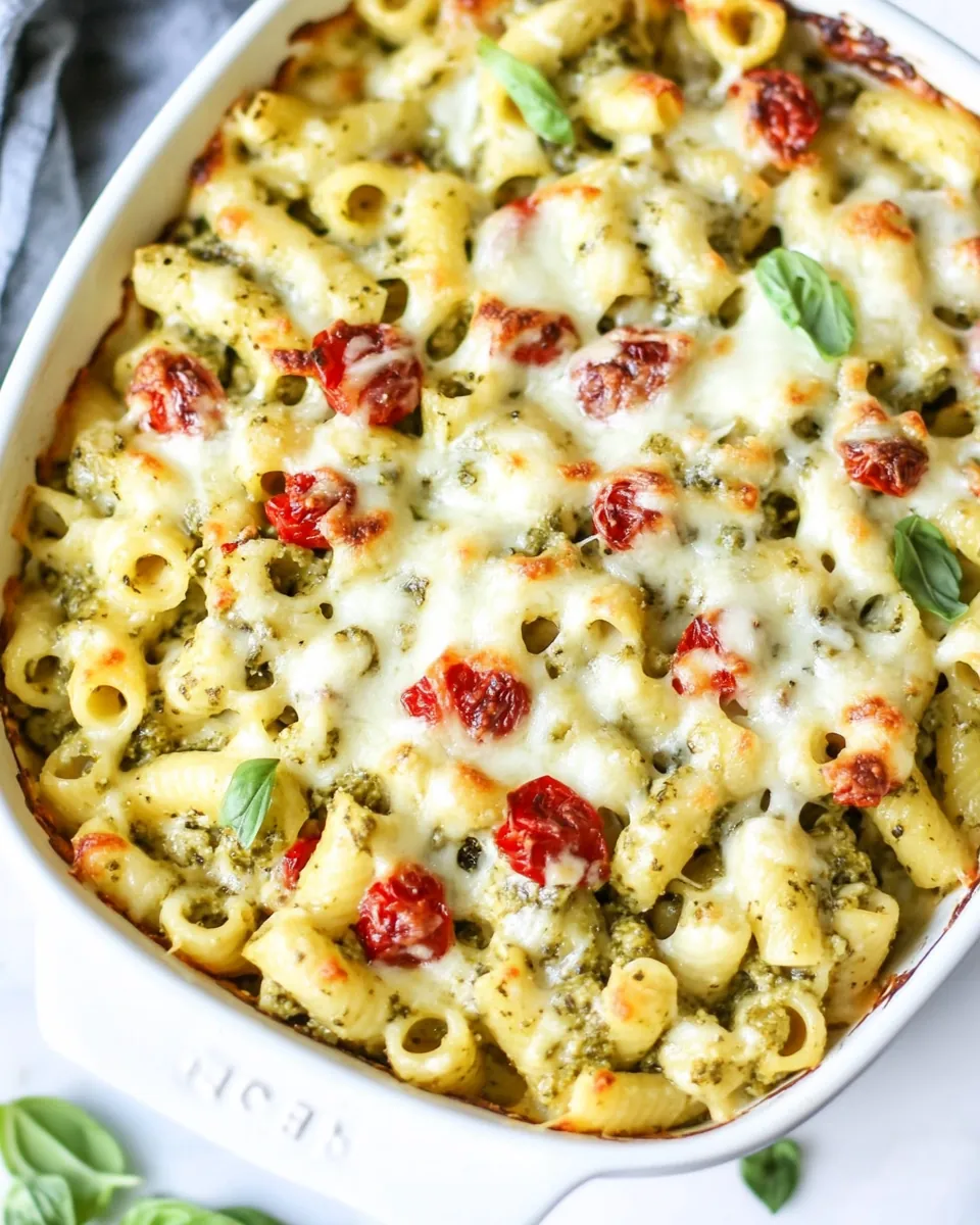 Pesto Chicken Pasta Bake