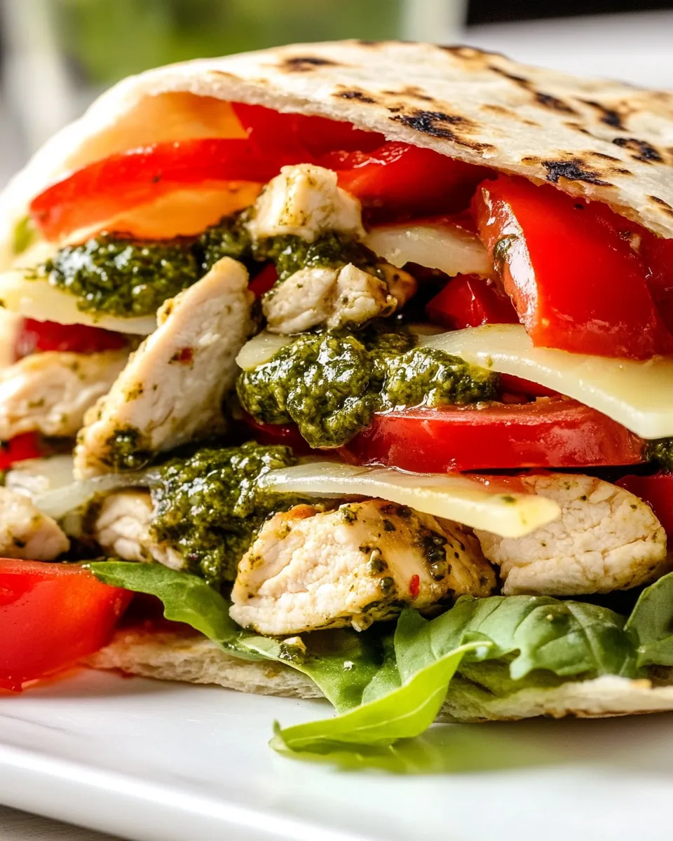 Pesto Chicken Pita